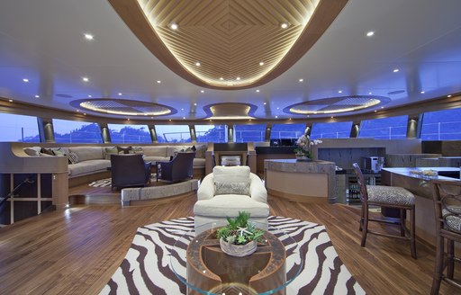 Main salon on superyacht HEMISPHERE