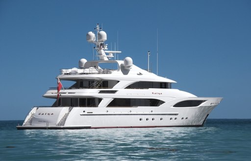 superyacht katya cruising on charter