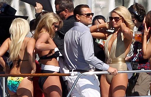 Wolf of Wall Street Party scene on board LADY M