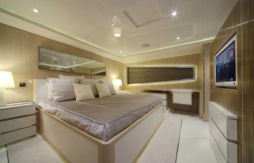  Double berth in a guest cabin onboard charter yacht ELENI