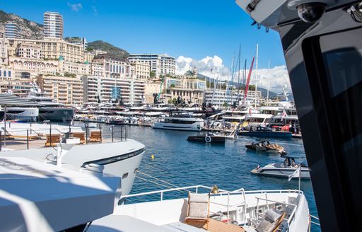 Port Hercule and motor yacht charters at the Monaco Yacht Show
