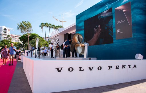 Volvo Penta exhibitor stand at the Cannes Yachting Festival