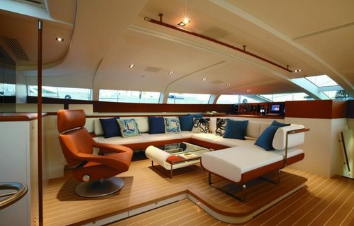 The modern main salon of sailing yacht P2