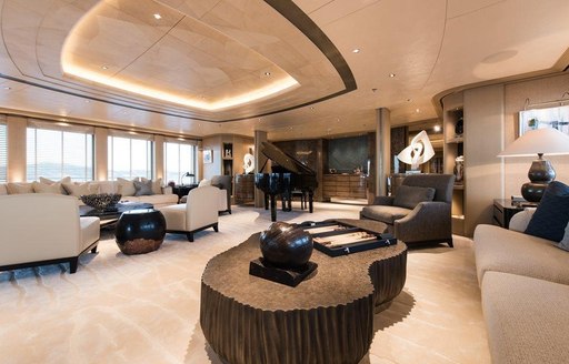 The interior of superyacht ROMEA