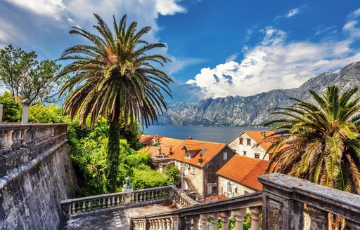 Overlooking rooftops in Montenegro