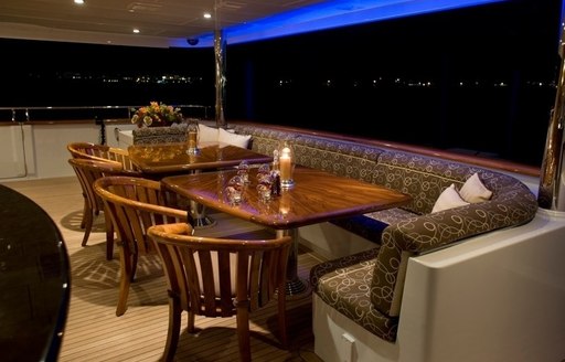 Sundeck of superyacht Casino Royale