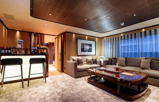 The interior of superyacht VERTIGE