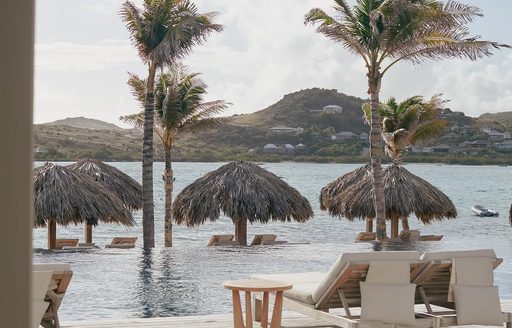 Beach House St Barts water lounge area