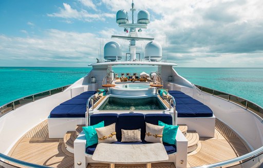 motor yacht skyfall's sundeck