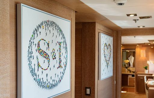 Charter yacht NORMA JEAN interior art work