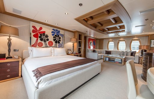 bright and airy master suite on board luxury yacht SEAHORSE 