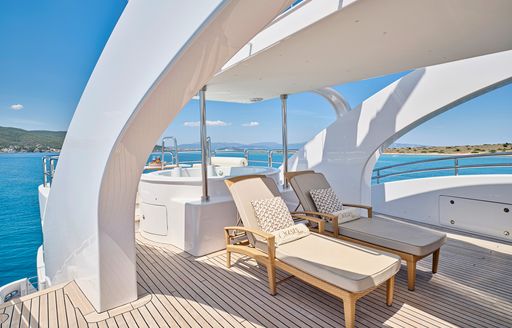 Yacht rental OASIS sun loungers