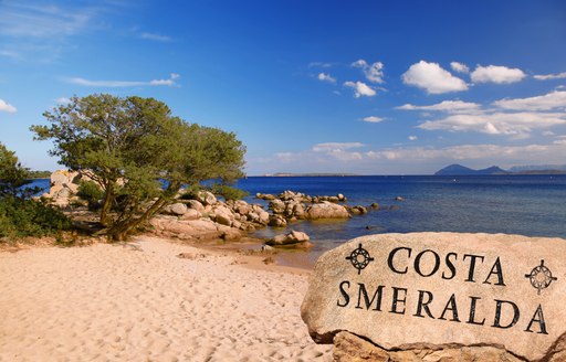 White sand beach in Costa Smeralda, Sardinia