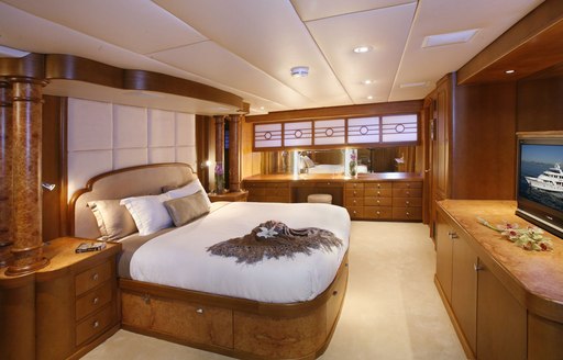 The master cabin and interior styling of luxury yacht DAYDREAM