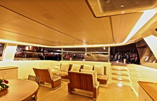 Lounging area on board OHANA