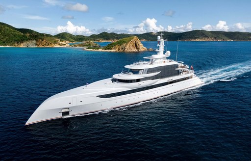 Charter yacht EXCELLENCE underway at sea