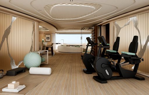 Superyacht charter O'CEANIS gym rendering