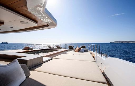 Sunpads onboard charter yacht LIFE SAGA
