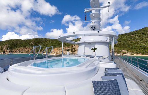 Deck Jacuzzi onboard superyacht charter EXCELLENCE