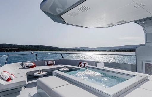 Charter yacht BOLD deck Jacuzzi