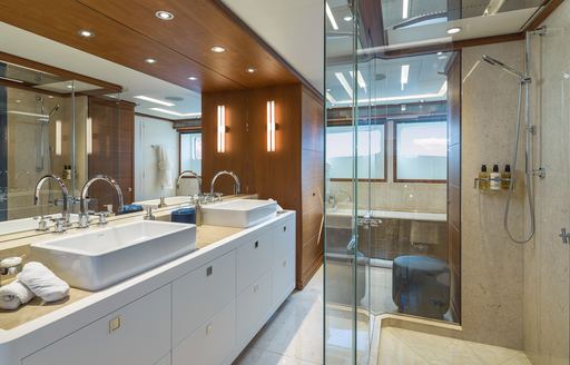 Charter yacht TALIA ensuite with dual sinks