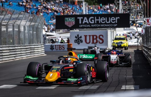 Cars in action on Circuit de Monaco