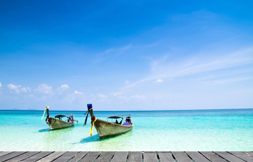 Yachts moored in Thailand