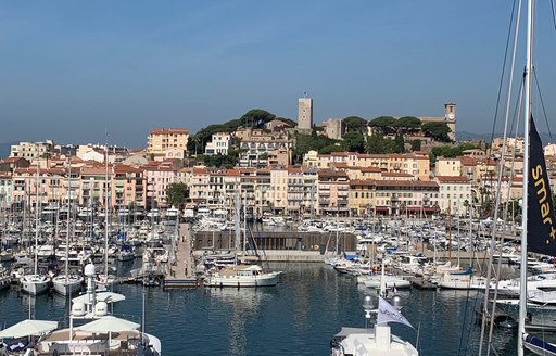 Yachts in marina at Cannes Lions 2019