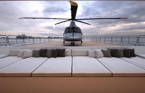 Charter yacht PLANET NINE helipad