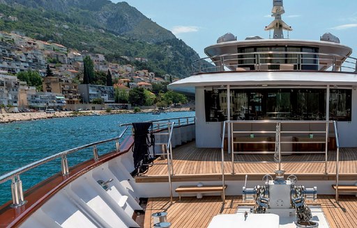 Yacht Queen Eleganza's bridge deck