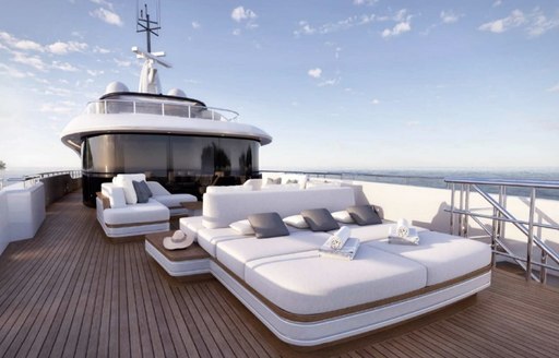 Sundeck on board charter yacht FANTASEA