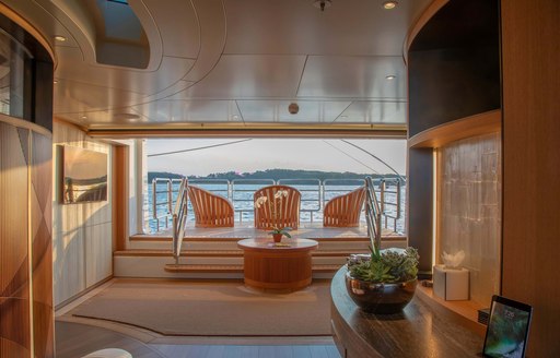 sea terraces on luxury yacht hasna