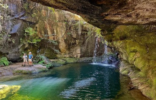 Isalo National Park Madagascar cave, lake