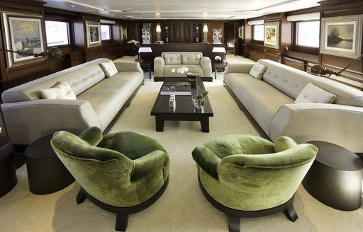 Motor Yacht 'Azteca II''s main salon