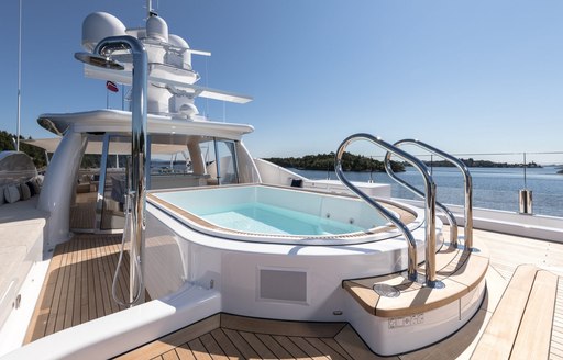 A view showing the swimming pool of superyacht LILI