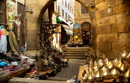 Colorful souk in Egypt
