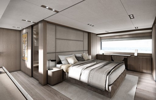 Master suite onboard MY Epic