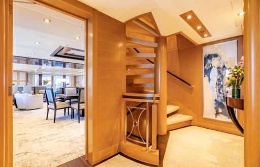 Charter yacht HH NOVERRA interior staircase