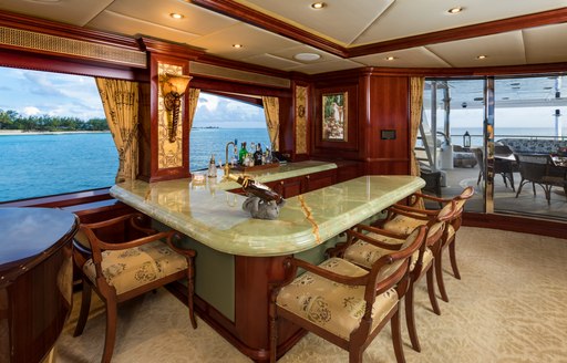 Bar onboard MY Amarula Sun