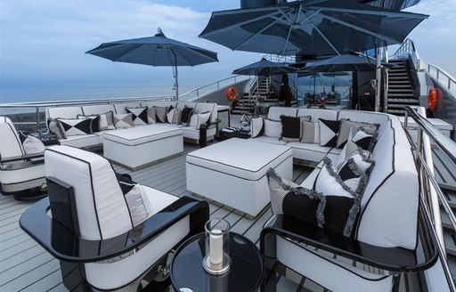 okto lounge area on aft deck