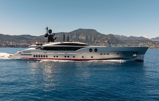 Charter yacht DB9 at sea