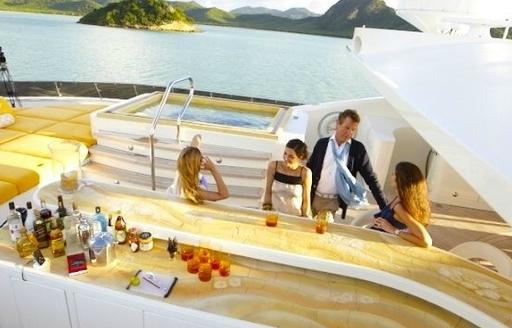 Superyacht UNBRIDLED's outdoor bar