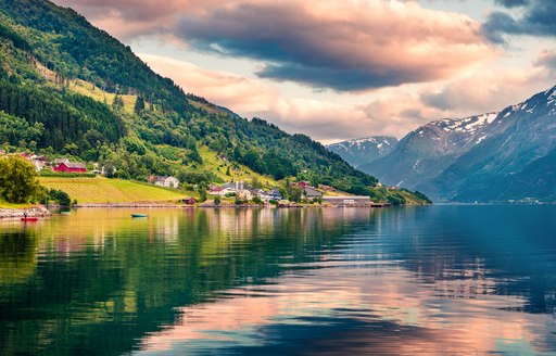 Beautiful Lofthus fjord in Norway