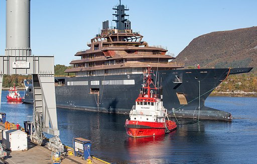 Superyacht REV on her way to Norway