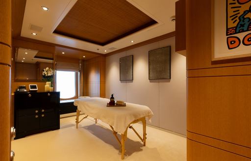 Treatment room onboard charter yacht ADVENTURE