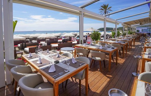 Ibiza - Nassau Beach Club dining area