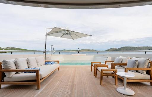 Super yacht charter LA LA LAND private owner's deck space