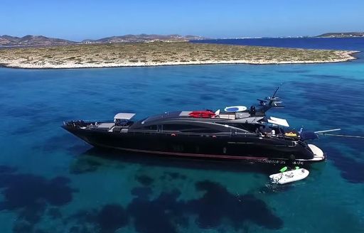 Superyacht and tenders in Greece