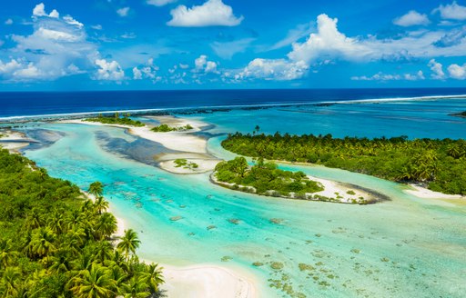 Anchorage in Tahiti with crystalline blue waters