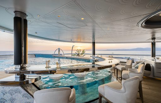 Deck Jacuzzi onboard charter yacht KISMET